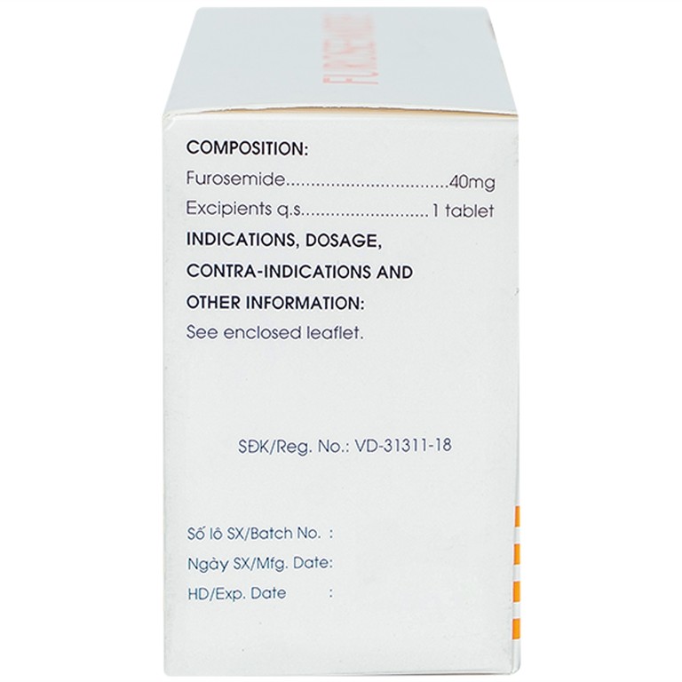 Thuốc Furosemide Mekophar điều trị phù, tăng huyết áp (10 vỉ x 30 viên)