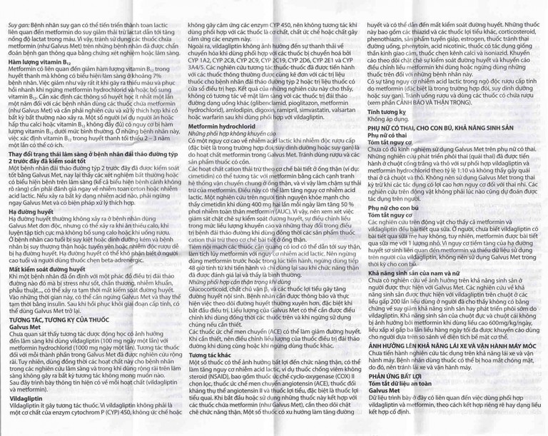 Thuốc Galvus Met 50mg/1000mg Novartis hỗ trợ điều trị đái tháo đường típ 2 (6 vỉ x 10 viên)
