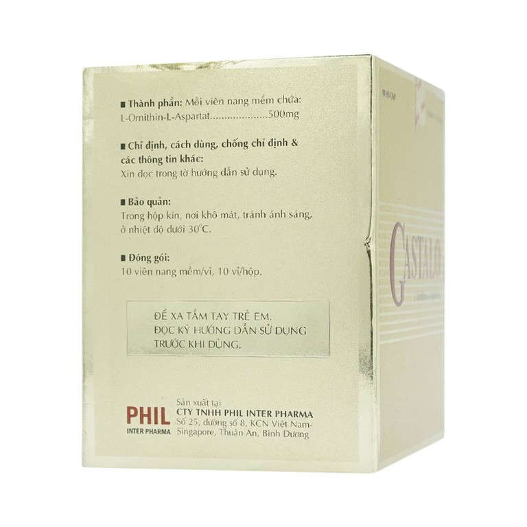 Thuốc Gastalo Phil điều trị tăng Ammoniac huyết trong bệnh gan cấp và mãn tính (10 vỉ x 10 viên)