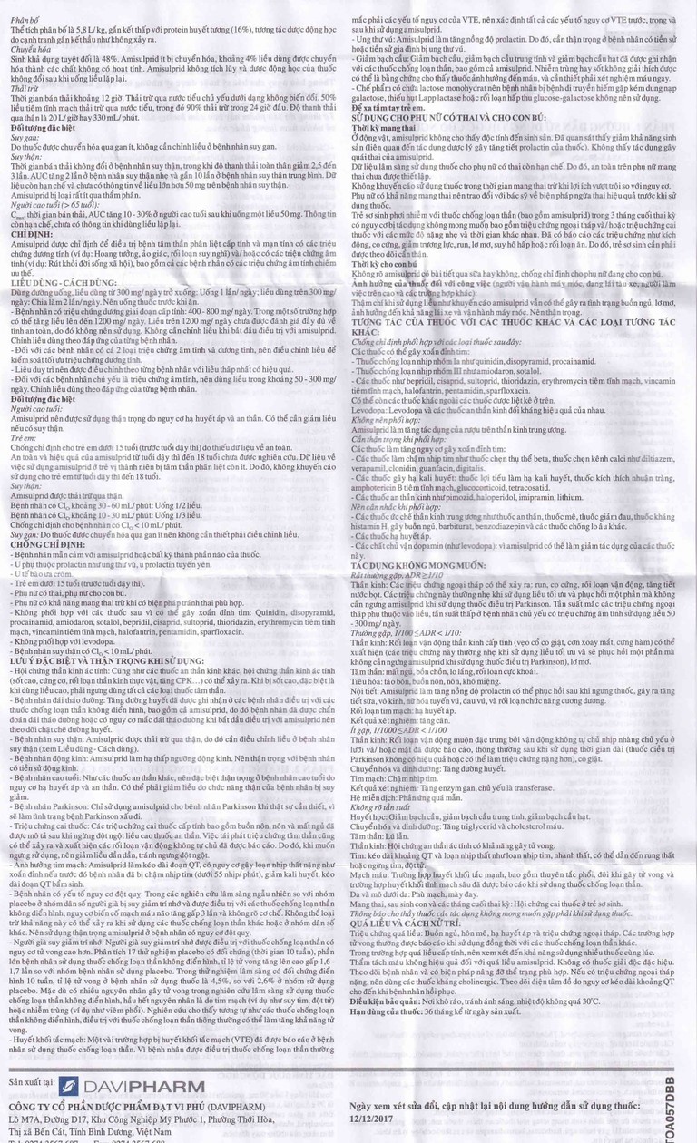 Thuốc GayaX Davipharm điều trị tâm thần phân liệt (4 vỉ x 7 viên)