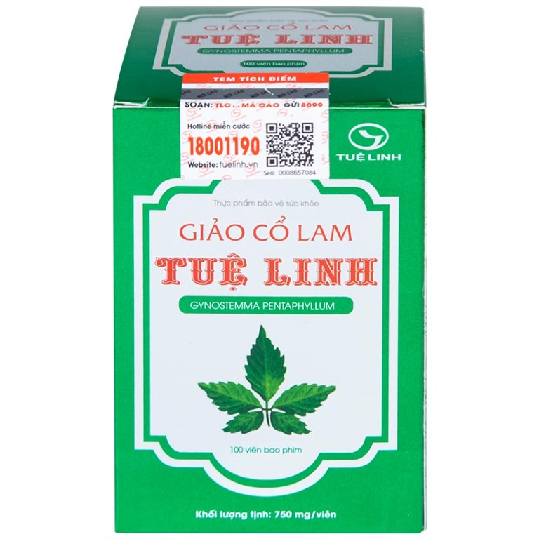 Viên uống Giảo Cổ Lam Tuệ Linh hỗ trợ chuyển hóa đường, giảm nguy cơ đường huyết cao (100 viên)