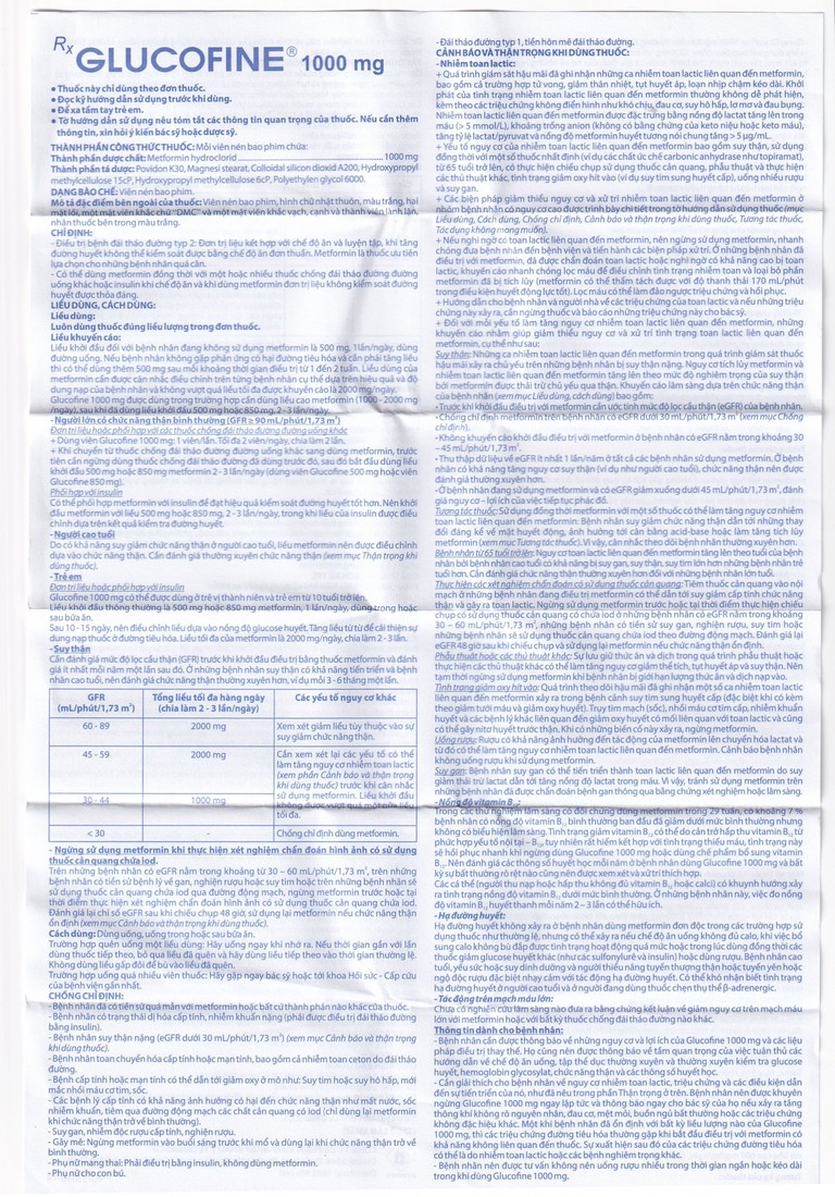 Thuốc Glucofine Domesco hỗ trợ điều trị đái tháo đường típ 2 (3 vỉ x 10 viên)