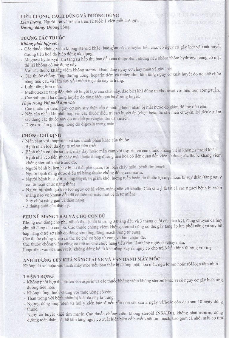 Thuốc Gofen 400 MEGA We care điều trị hạ sốt, giảm đau (5 vỉ x 10 viên)