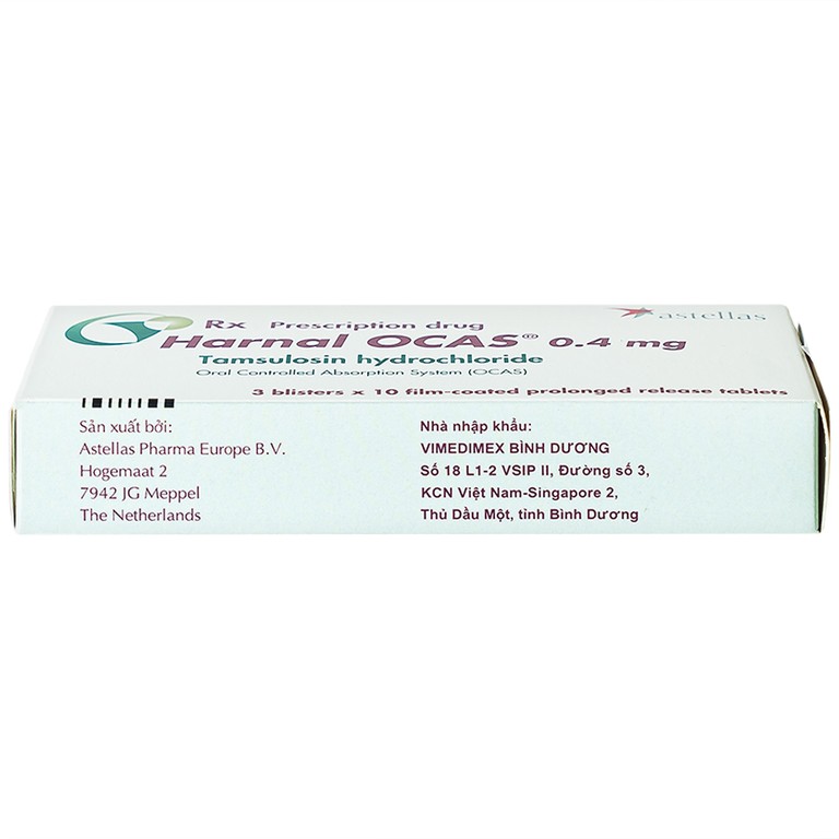 Thuốc Harnal Ocas 0.4mg Astellas hỗ trợ điều trị tăng sản tuyến tiền liệt lành tính (3 vỉ x 10 viên)