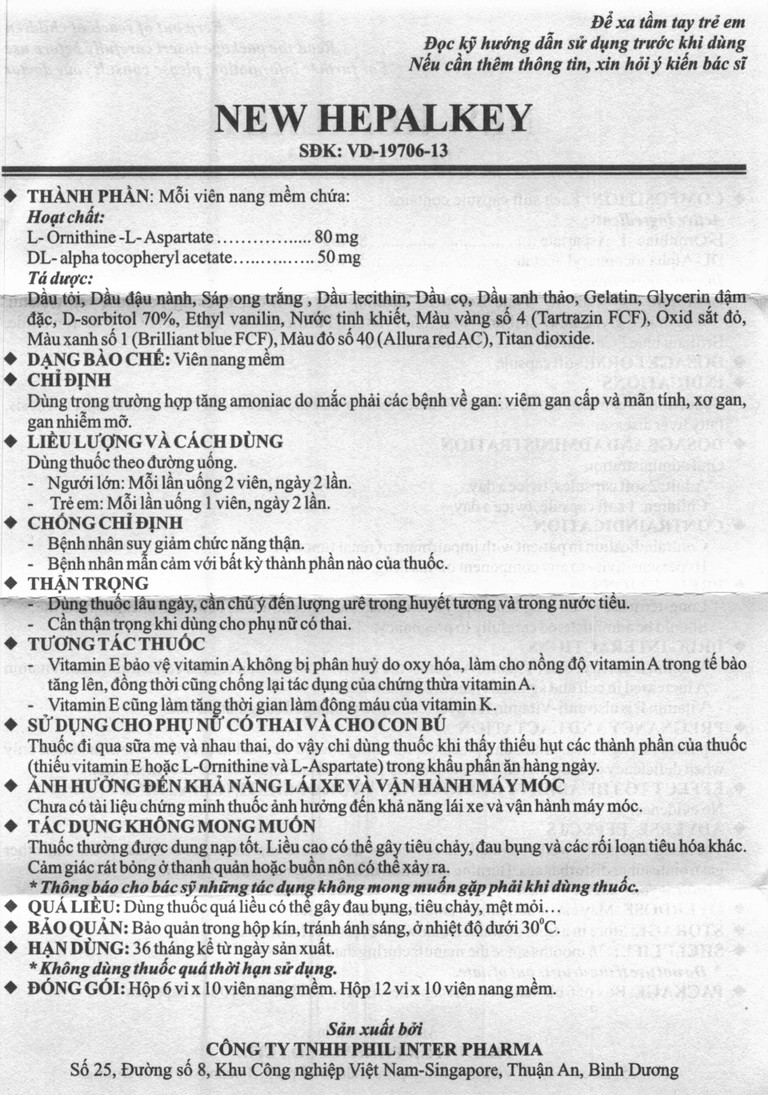 Thuốc Hepalkey Phil dùng trong trường hợp tăng amoniac do viêm gan cấp và mãn tính (12 vỉ x 10 viên)
