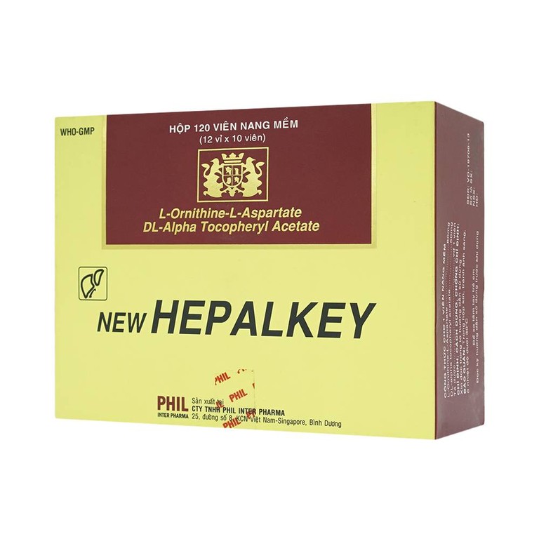 Thuốc Hepalkey Phil dùng trong trường hợp tăng amoniac do viêm gan cấp và mãn tính (12 vỉ x 10 viên)