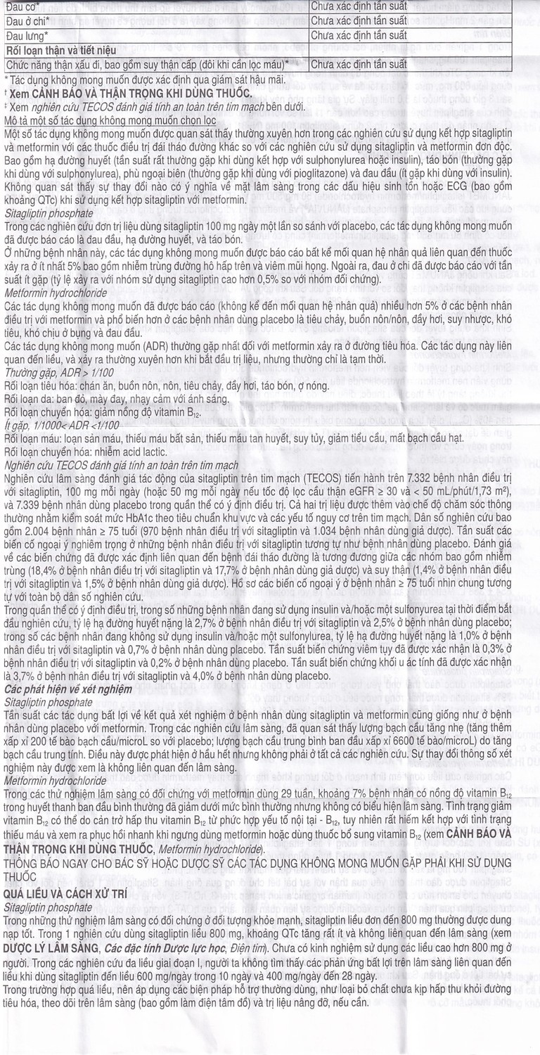 Viên nén Janumet 50mg/1000mg MSD điều trị đái tháo đường típ 2 (4 vỉ x 7 viên)