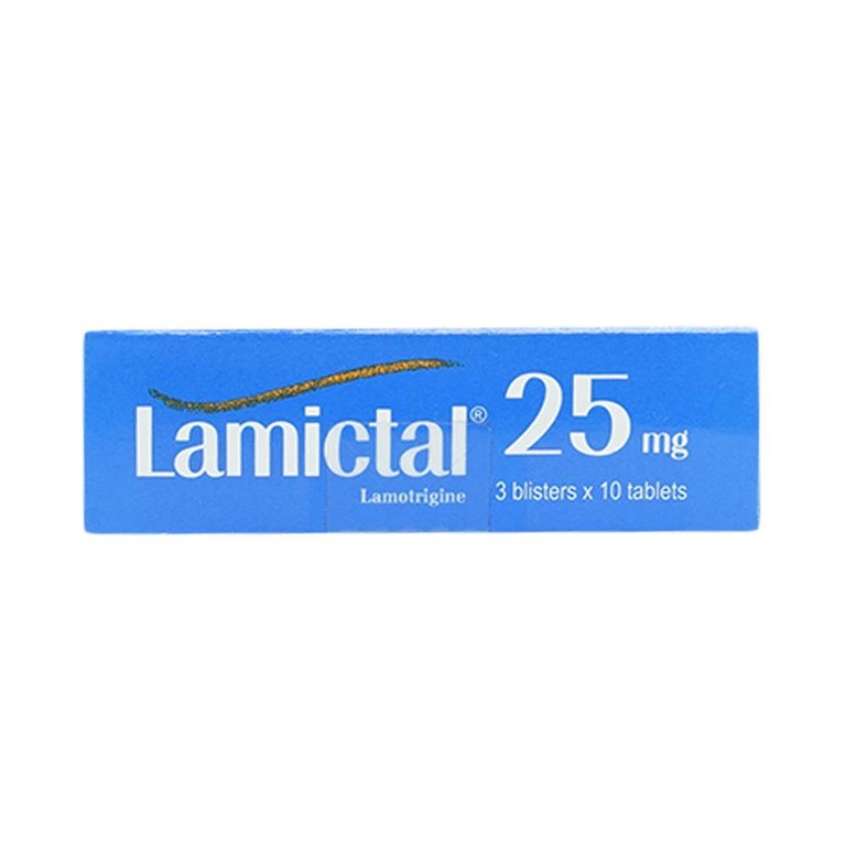 Viên nén Lamictal 25mg GSK điều trị động kinh và phòng ngừa bệnh rối loạn lưỡng cực (3 vỉ x 10 viên)
