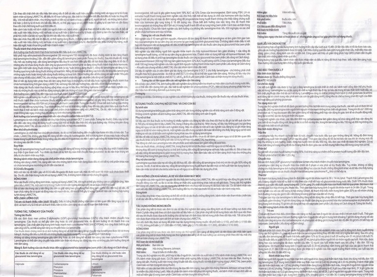 Viên nén Lamictal 25mg GSK điều trị động kinh và phòng ngừa bệnh rối loạn lưỡng cực (3 vỉ x 10 viên)