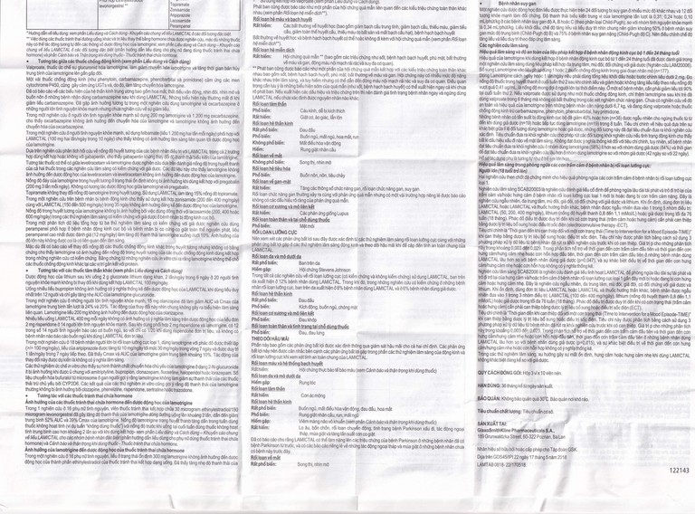 Viên nén Lamictal 25mg GSK điều trị động kinh và phòng ngừa bệnh rối loạn lưỡng cực (3 vỉ x 10 viên)