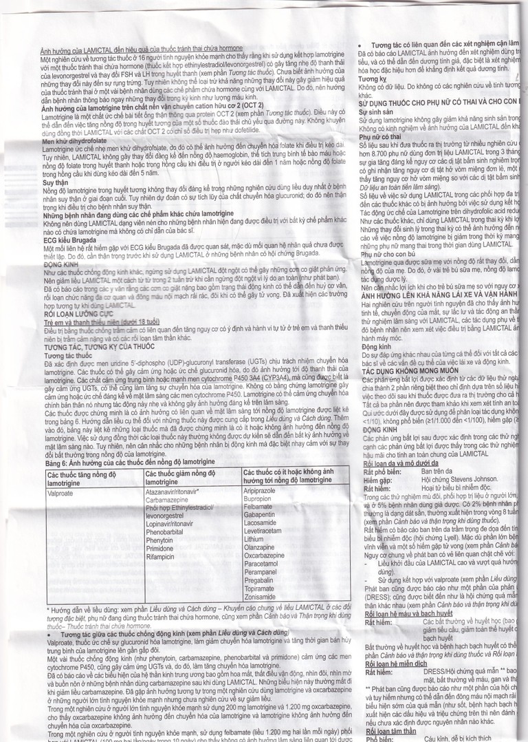 Viên nén Lamictal 50mg GSK điều trị động kinh và phòng ngừa bệnh rối loạn lưỡng cực (3 vỉ x 10 viên)
