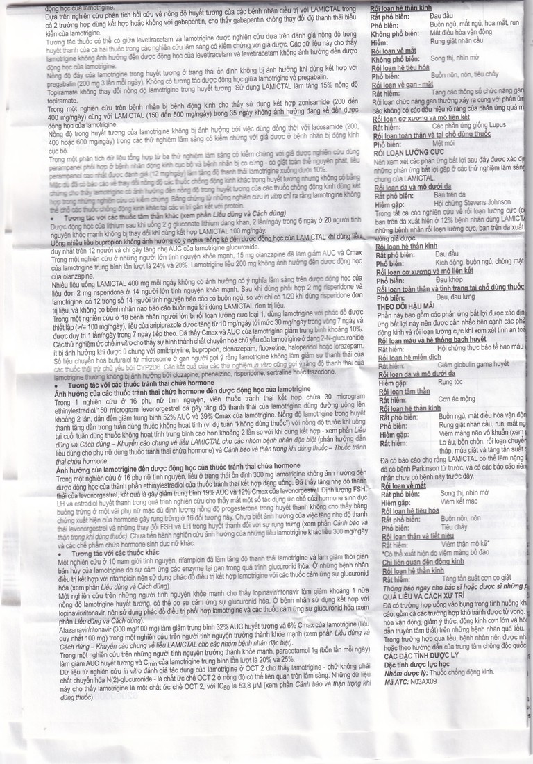 Viên nén Lamictal 50mg GSK điều trị động kinh và phòng ngừa bệnh rối loạn lưỡng cực (3 vỉ x 10 viên)