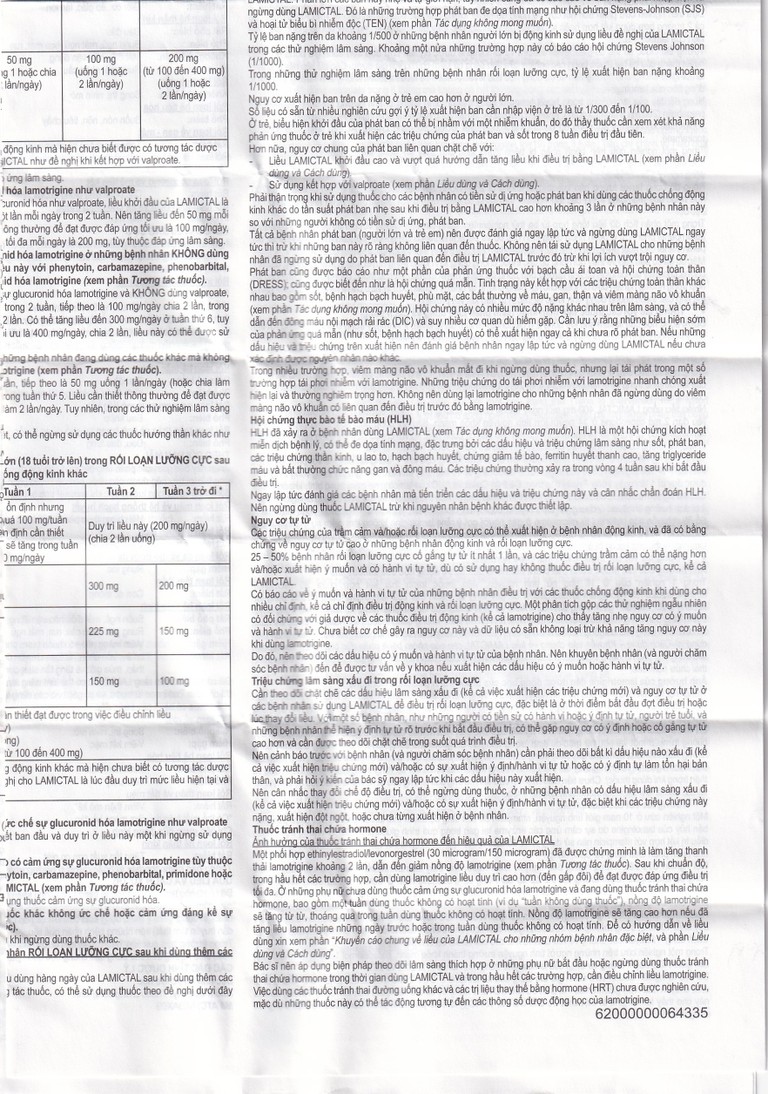 Viên nén Lamictal 50mg GSK điều trị động kinh và phòng ngừa bệnh rối loạn lưỡng cực (3 vỉ x 10 viên)