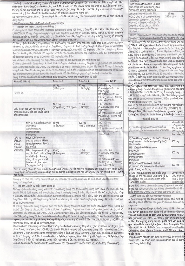 Viên nén Lamictal 50mg GSK điều trị động kinh và phòng ngừa bệnh rối loạn lưỡng cực (3 vỉ x 10 viên)