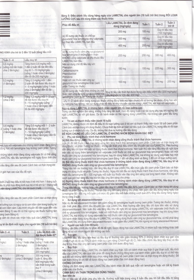 Viên nén Lamictal 50mg GSK điều trị động kinh và phòng ngừa bệnh rối loạn lưỡng cực (3 vỉ x 10 viên)