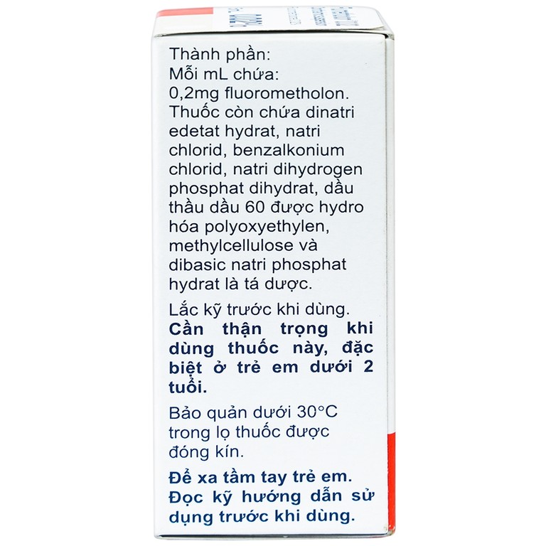 Hỗn dịch nhỏ mắt Flumetholon 0.02% Santen điều trị các bệnh viêm phía ngoài mắt (5ml)