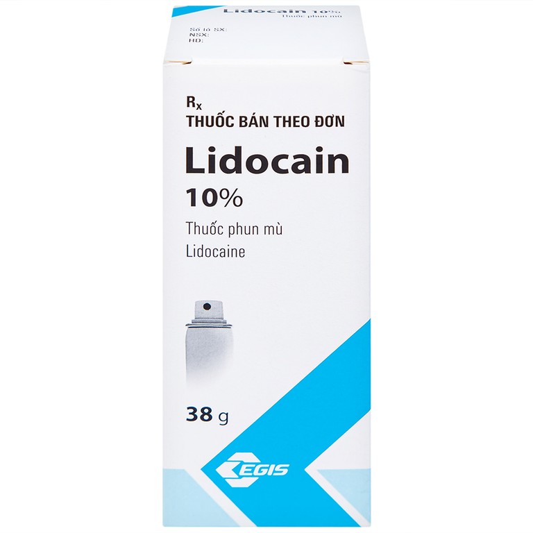 Thuốc phun mù Lidocain 10% Egis dùng trong chỉ định gây tê tại chỗ (38g)