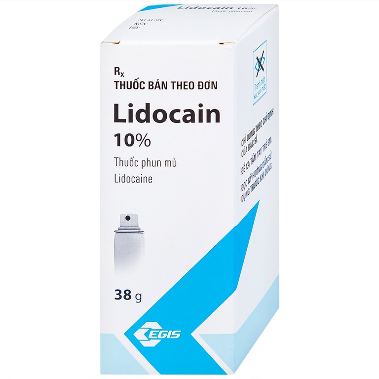 Thuốc phun mù Lidocain 10% Egis dùng trong chỉ định gây tê tại chỗ (38g)