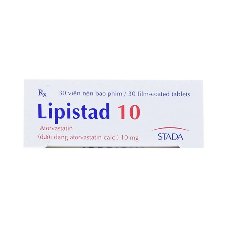 Thuốc Lipistad 10 Stada điều trị tăng cholesterol và Iipid huyết hỗn hợp (3 vỉ x 10 viên)