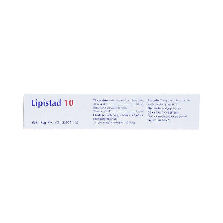 Thuốc Lipistad 10 Stada điều trị tăng cholesterol và Iipid huyết hỗn hợp (3 vỉ x 10 viên)
