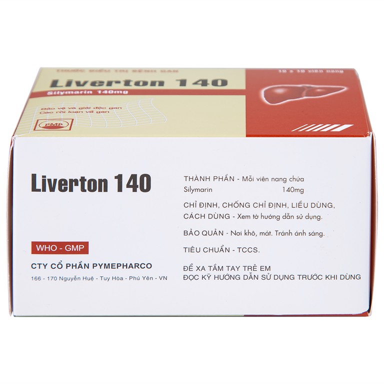 Thuốc Liverton 140 Pymepharco điều trị bệnh gan, giải độc gan, rối loạn về gan (10 vỉ x 10 viên) 