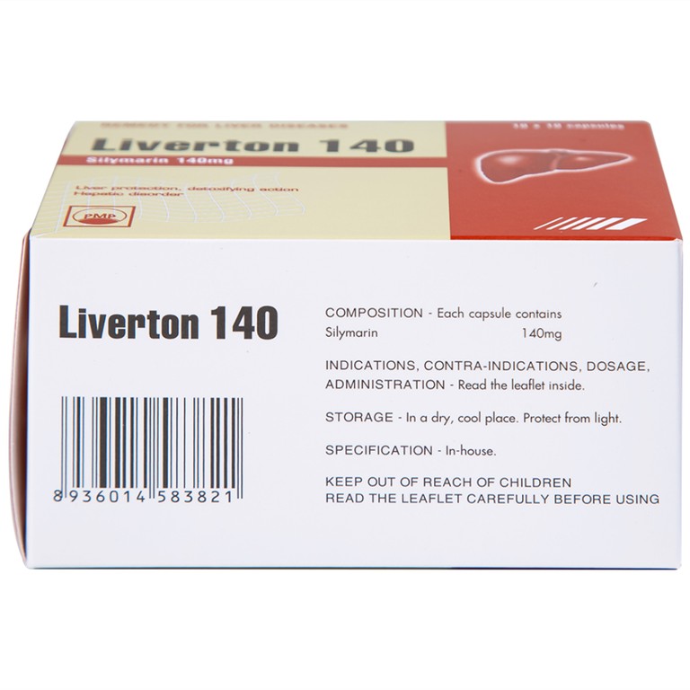 Thuốc Liverton 140 Pymepharco điều trị bệnh gan, giải độc gan, rối loạn về gan (10 vỉ x 10 viên) 