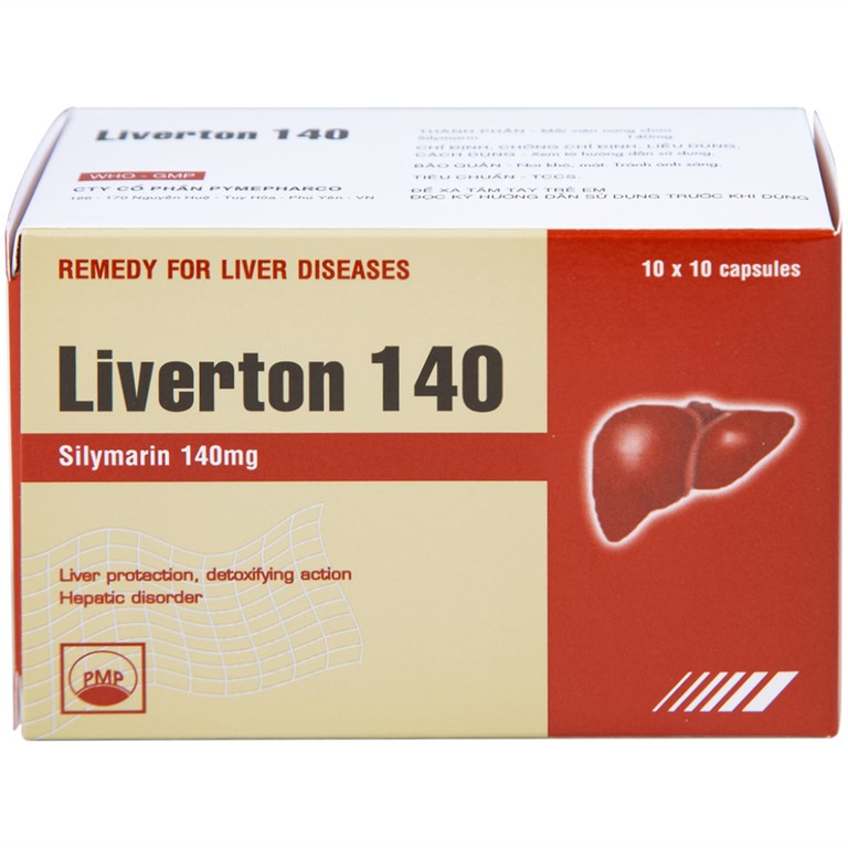 Thuốc Liverton 140 Pymepharco điều trị bệnh gan, giải độc gan, rối loạn về gan (10 vỉ x 10 viên) 