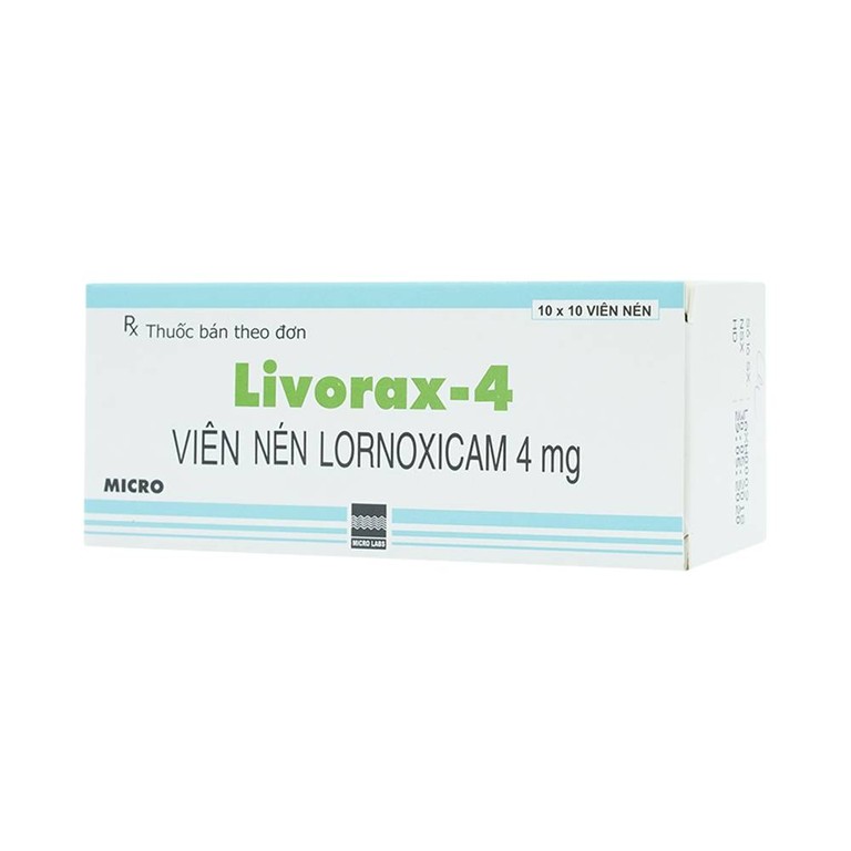 Viên nén Livorax-4 Micro giảm đau và chống viêm xương khớp (10 vỉ x 10 viên)