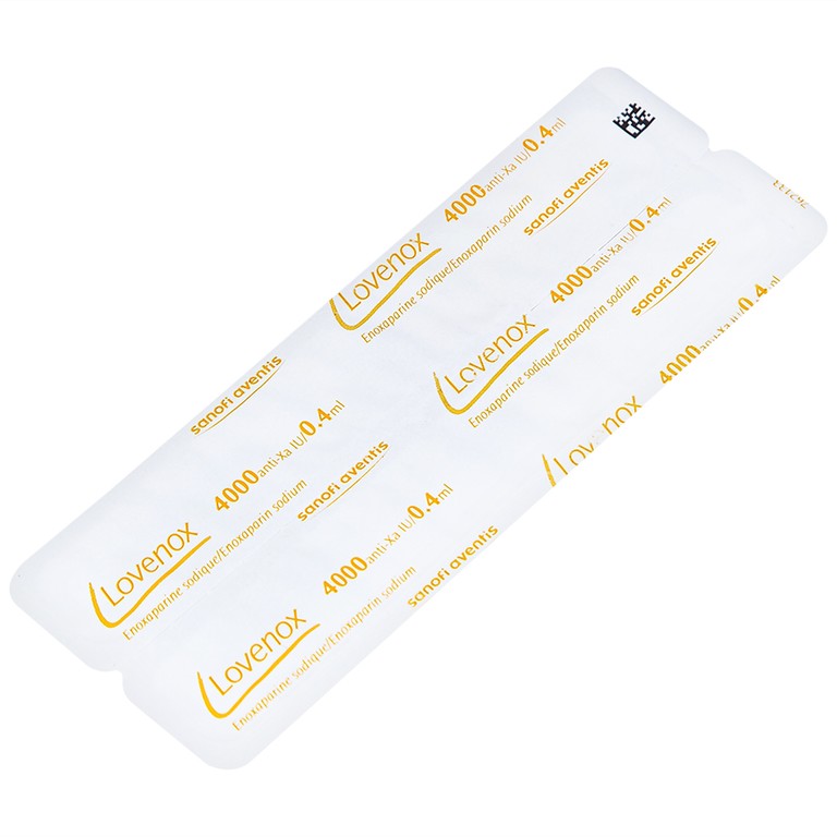 Dung dịch tiêm Lovenox 4000 anti-Xa IU/0.4 ml điều trị dự phòng bệnh thuyên tắc huyết khối tĩnh mạch (2 ống)