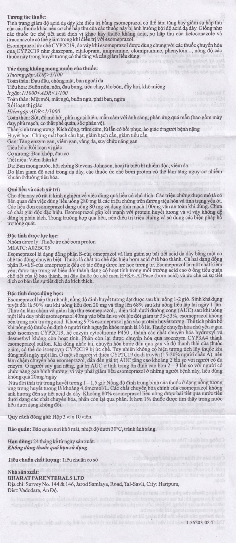 Viên nén Maxezole 40 Bharat điều trị bệnh trào ngược dạ dày thực quản (3 vỉ x 10 viên)