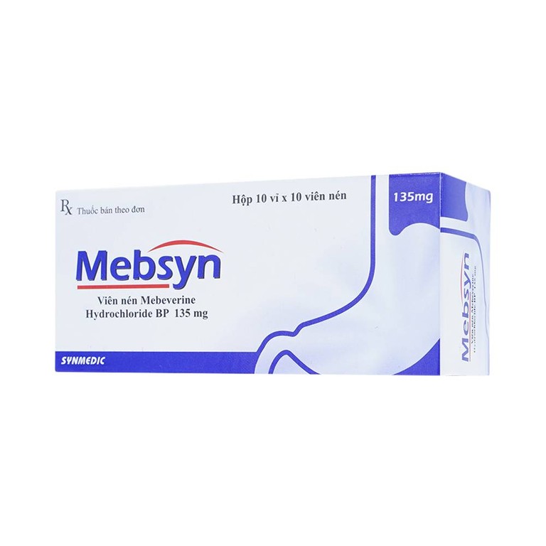 Thuốc Mebsyn 135mg Synmedic điều trị hội chứng ruột kích thích (10 vỉ x 10 viên)
