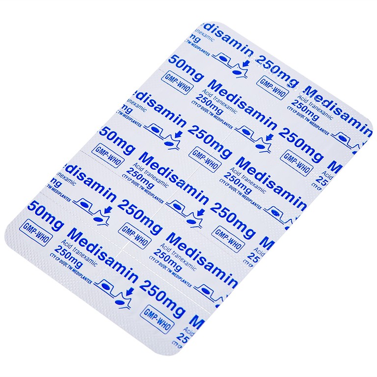 Thuốc Medisamin 250mg Mediplantex điều trị tình trạng chảy máu (10 vỉ x 10 viên) 