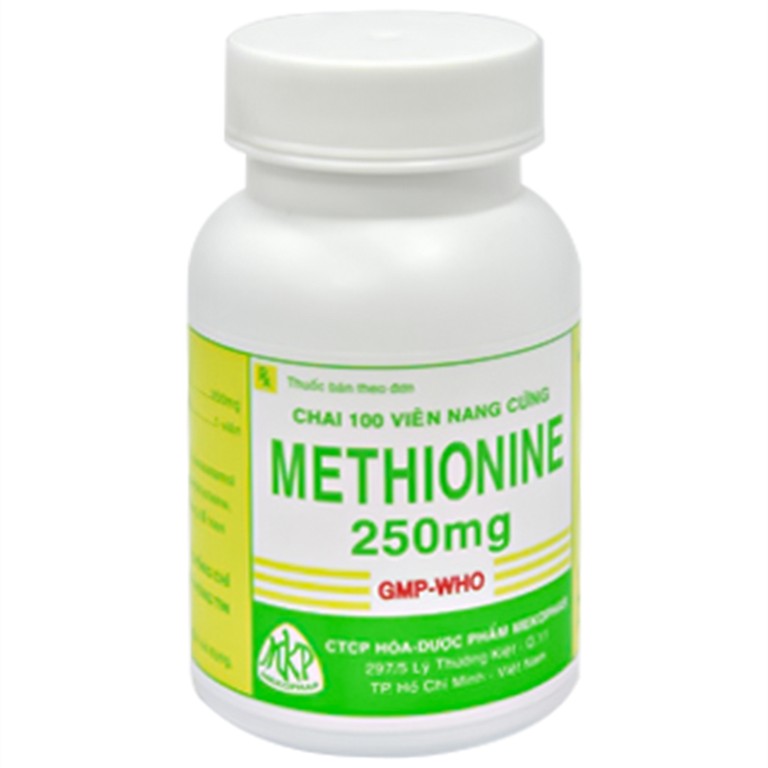 Viên nang cứng Methionine 250mg Mekophar điều trị quá liều paracetamol (100 viên)