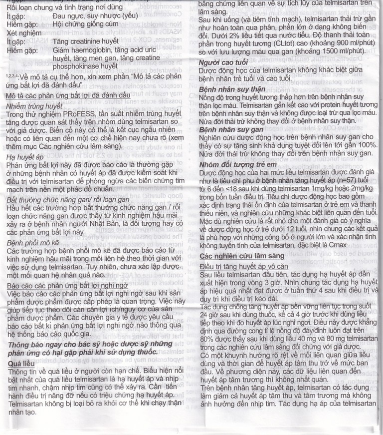 Viên nén Micardis 40mg Boehringer điều trị tăng huyết áp vô căn (3 vỉ x 10 viên)