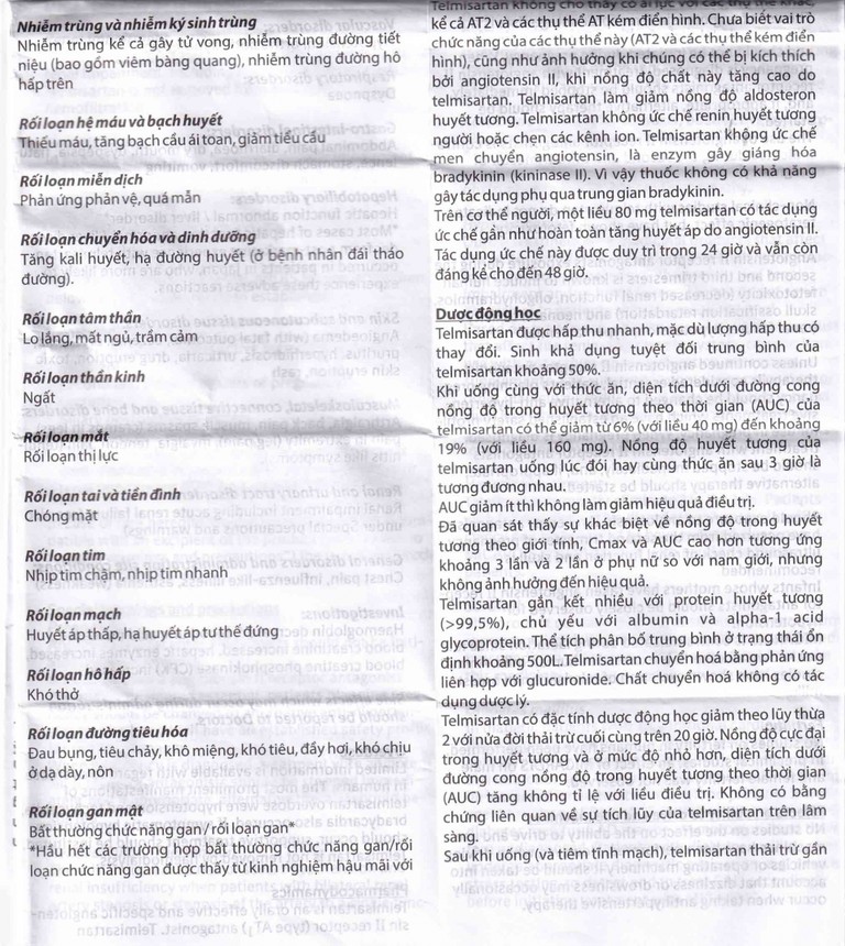 Viên nén Micardis 80mg Boehringer điều trị tăng huyết áp vô căn (3 vỉ x 10 viên)