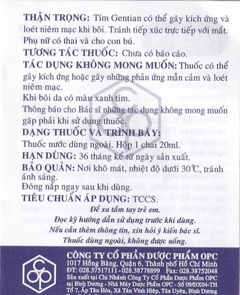 Dung dịch Milian OPC điều trị nhiễm virus ngoài da, chốc lở, viêm da mủ (20ml)