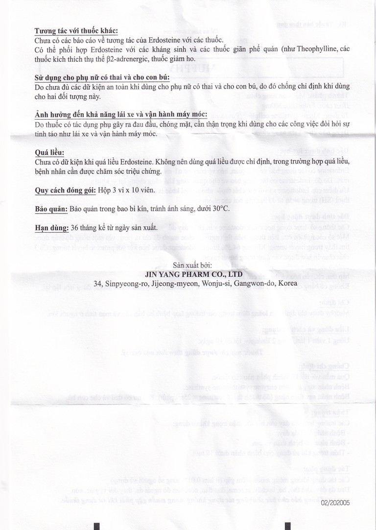 Viên nang cứng Mufphy 300mg Jin Yang Pharm điều trị bệnh hô hấp cấp và mạn tính (3 vỉ x 10 viên)