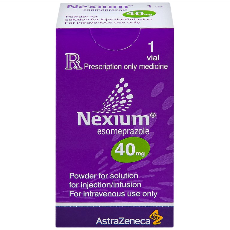 Bột pha tiêm Nexium 40mg AstraZeneca điều trị kháng tiết dịch vị, trào ngược dạ dày - thực quản (1 lọ)