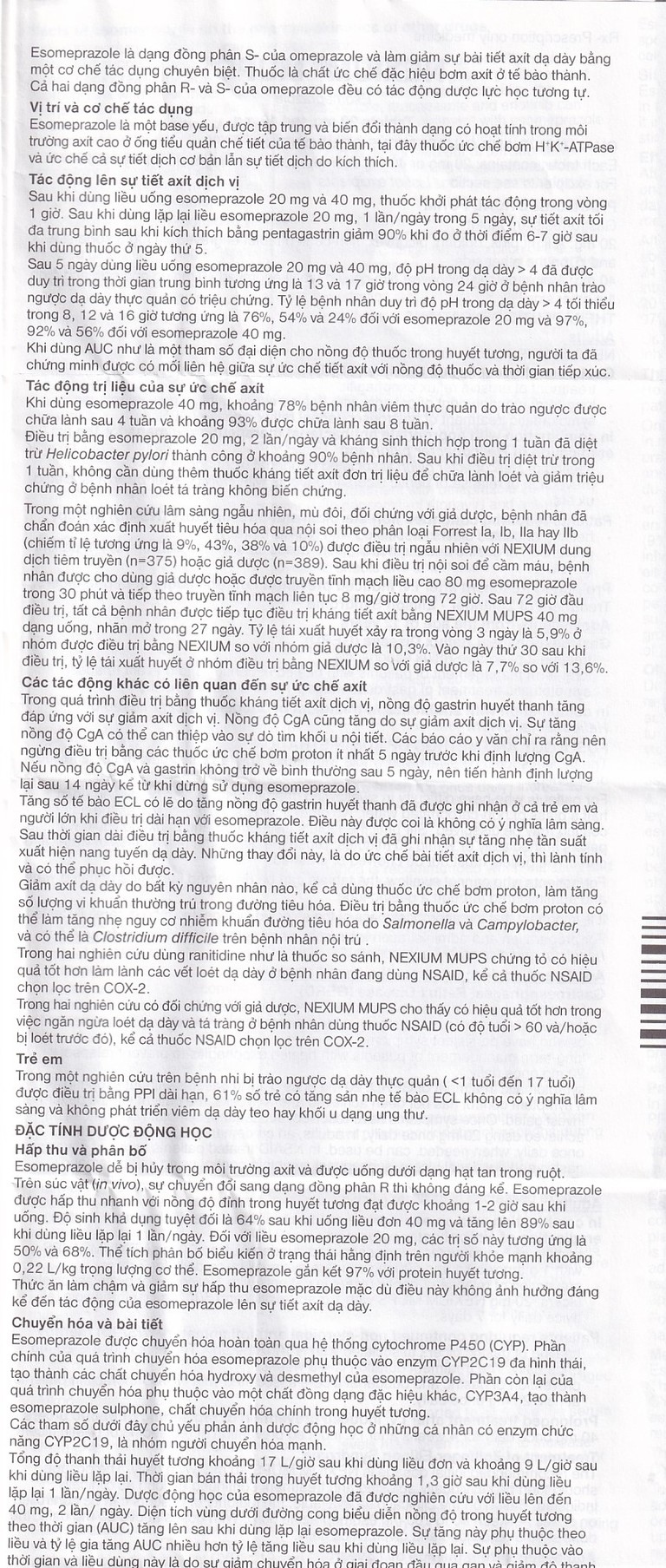 Viên nén Nexium Mups 40mg AstraZeneca điều trị trào ngược dạ dày - thực quản, loét dạ dày (2 vỉ x 7 viên)