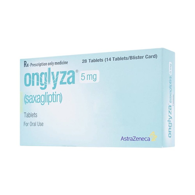 Viên nén Onglyza 5mg AstraZeneca hỗ trợ ăn kiêng, kiểm soát đường huyết (2 vỉ x 14 viên)