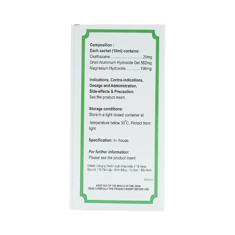 Hỗn dịch uống Onsmix Suspension Huons giảm acid dạ dày, chứng ợ nóng (20 gói x 10ml)