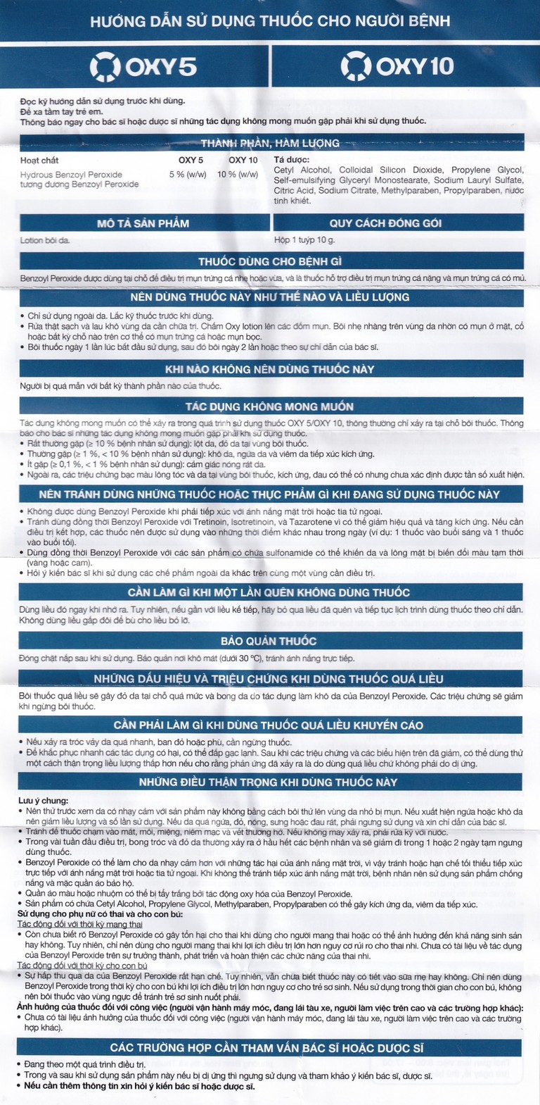 Lotion bôi da Oxy10 Rohto điều trị mụn bọc và mụn sưng đỏ (10g)