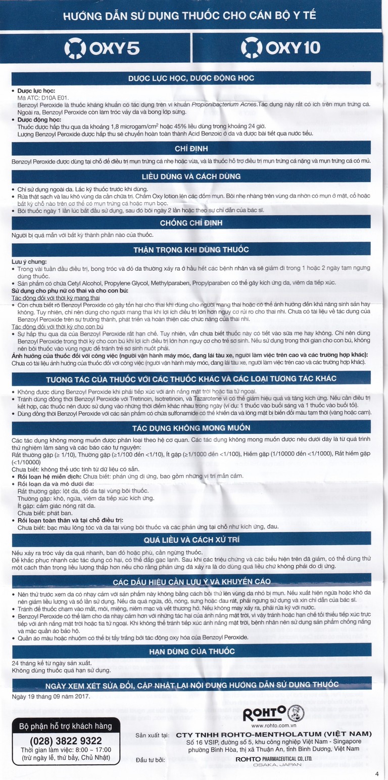 Lotion bôi da Oxy10 Rohto điều trị mụn bọc và mụn sưng đỏ (10g)