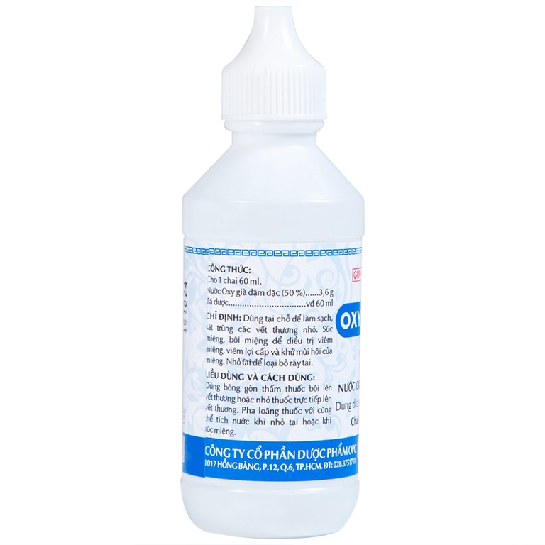 Nước Oxy Già 3% OPC làm sạch, sát trùng vết thương nhỏ (60ml) 