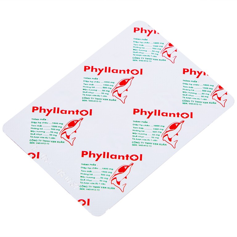 Viên nang Phyllantol Vạn Xuân điều trị bệnh tiêu hóa, gan mật, mệt mỏi, ngực sườn đầy tức (10 vỉ x 10 viên) 