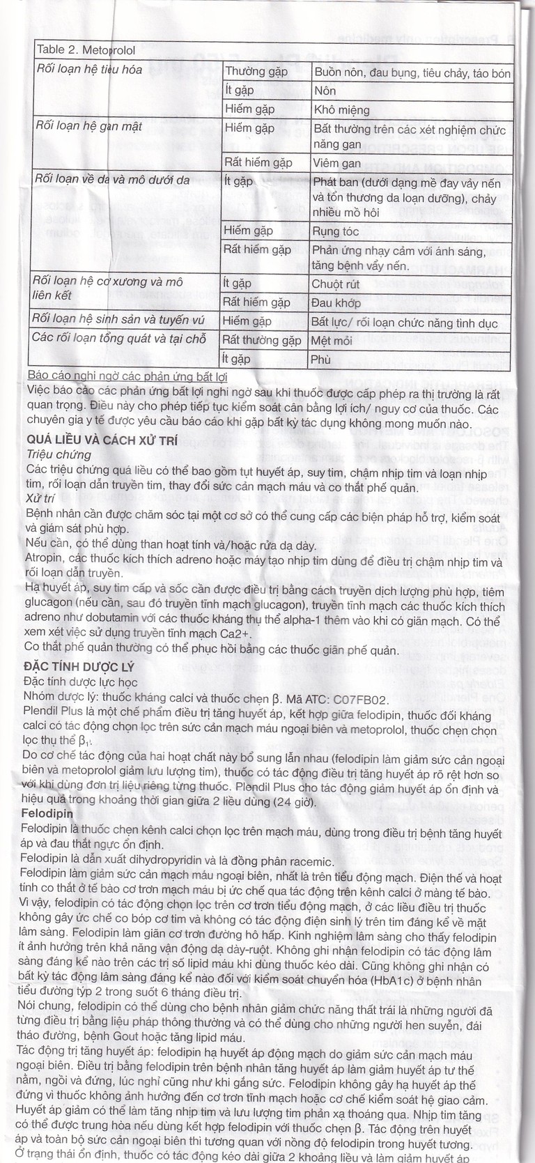 Viên nén Plendil Plus AstraZeneca điều trị tăng huyết áp (30 viên)