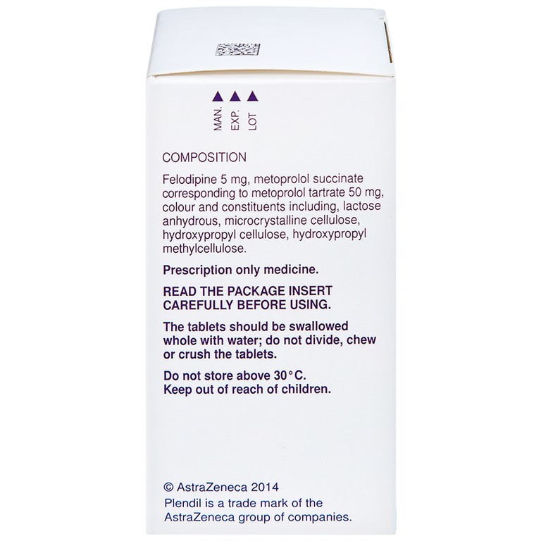 Viên nén Plendil Plus AstraZeneca điều trị tăng huyết áp (30 viên)