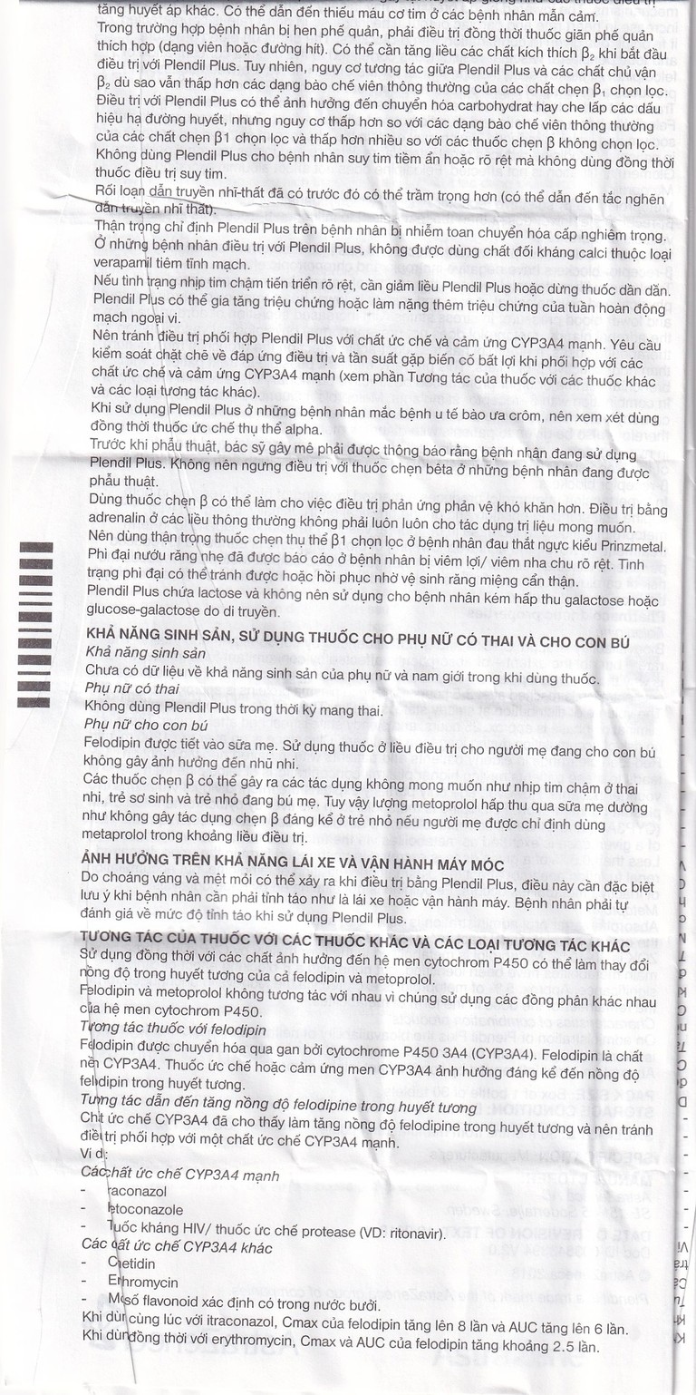 Viên nén Plendil Plus AstraZeneca điều trị tăng huyết áp (30 viên)