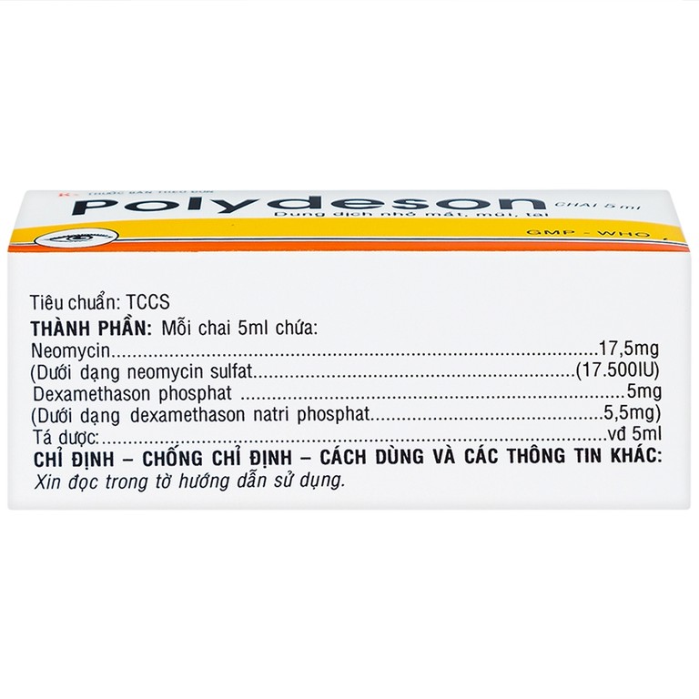 Thuốc nhỏ mắt, mũi, tai Polydeson Vidipha điều trị viêm kết mạc, viêm mí mắt, viêm xoang (5ml) 