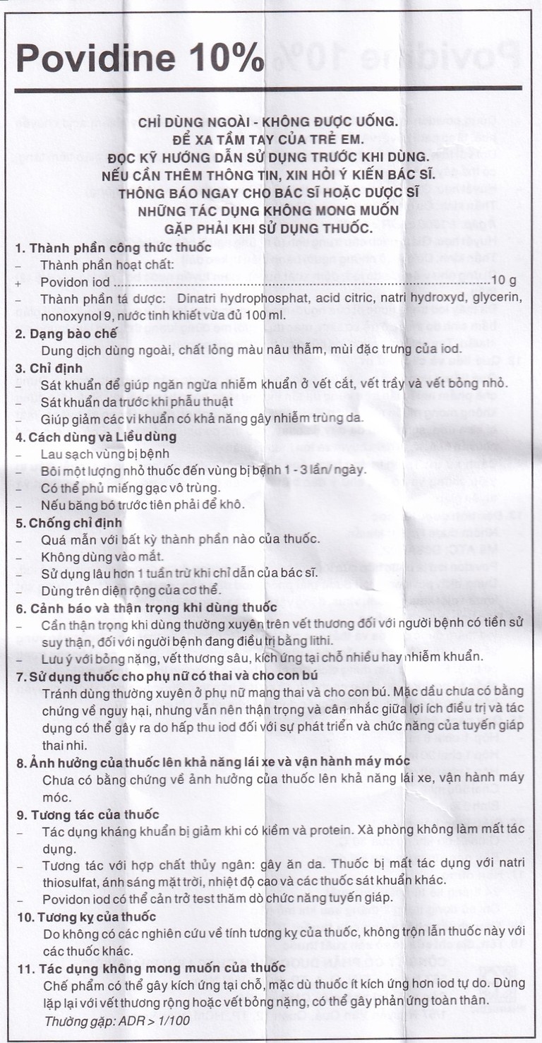 Dung dịch sát khuẩn Povidine 10% Pharmedic ngăn ngừa nhiễm khuẩn ở vết cắt, vết trầy (20ml)